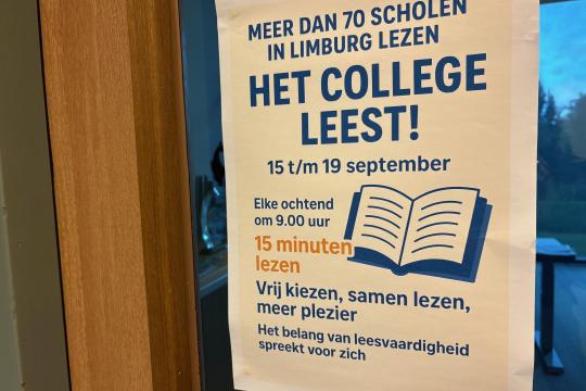‘Het College Leest!’ deze week iedere dag een kwartier