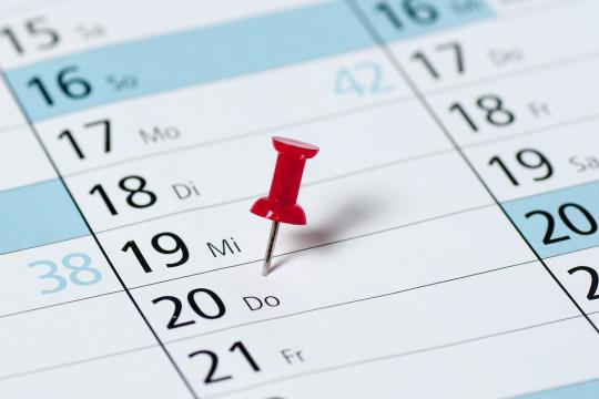 Verkort lesrooster: jaaroverzicht
